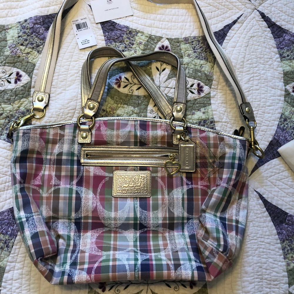 🚨🔥 Sale🔥🚨COACH DAISY MADRAS LARGE SATCHEL